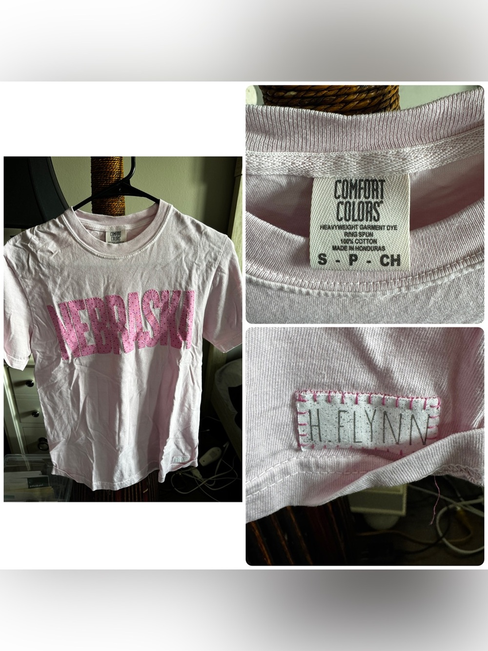 Comfort Colors Womens' Nebraska Graphic Tee - Pink